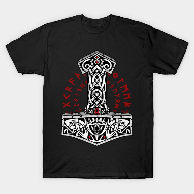 Mjolnir Hammer of God - Norse Mythology viking T-Shirt by biNutz